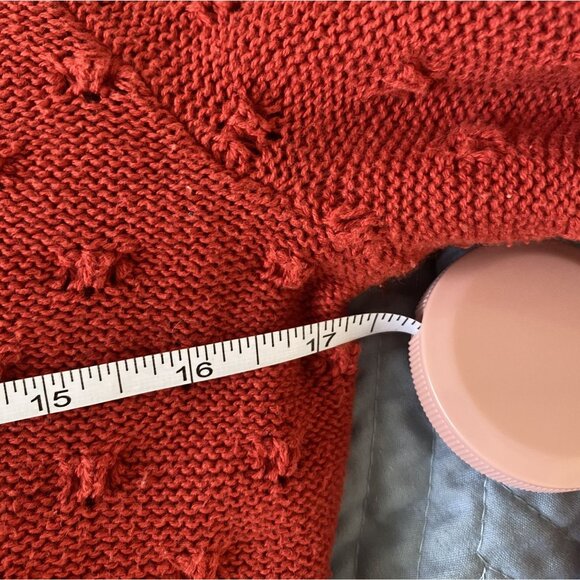 ⭐ 3/$15 Studio Works Medium Red Knit V-Neck Long Sleeve Sweater - Picture 8 of 8